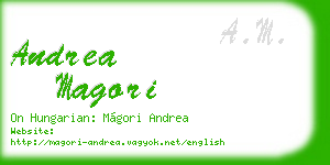 andrea magori business card
