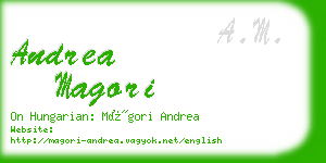 andrea magori business card